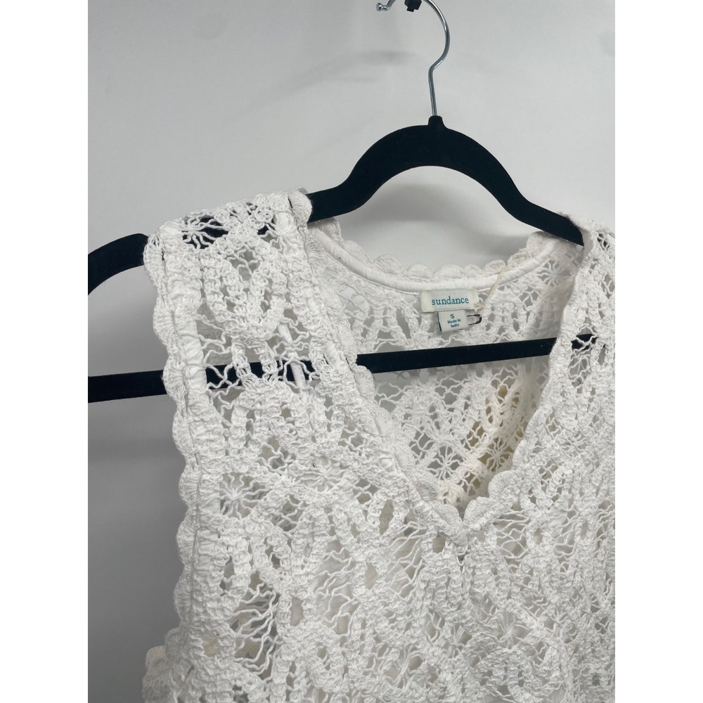 Sundance‎ Tank Top Womens Small White Khloe Crochet Lace Sleeveless Summer NWT - Picture 7 of 13
